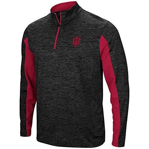 Colosseum Mens Indiana Hoosiers Slide Quarter Zip Windbreaker Shirt  S