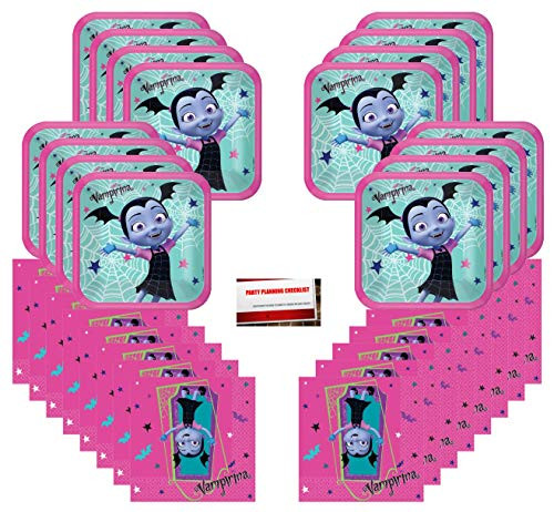 Vampirina Birthday Party Supplies Bundle Pack for 16 Guests (Plus Party Planning Checklist by Mikes Super Store)