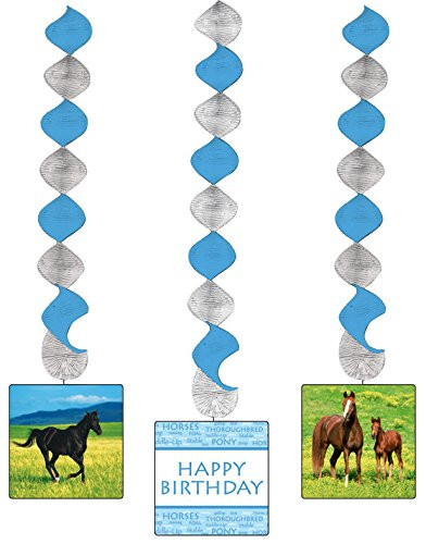 Creative Converting Wild Horses 3 Count Dangling Cutouts Hanging Party Decoration