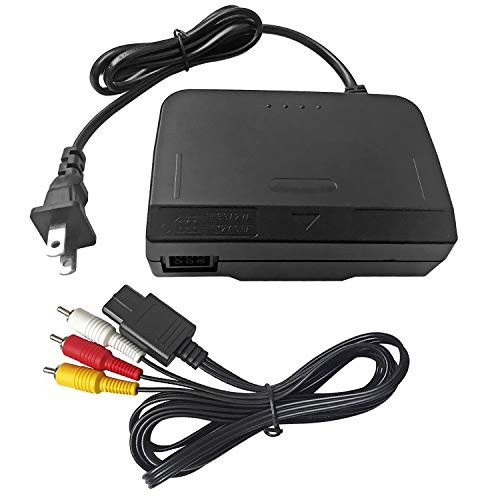 AreMe AC Power Supply Adapter AV Cable for Nintendo 64 N64 System
