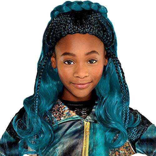 Party City Uma Wig for Girls Descendants 3 Halloween Costume Accessories One Size