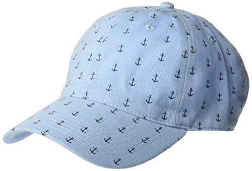 Concept One Men s Anchor All Over Print Adjustable Baseball Cap Light Blue One Size