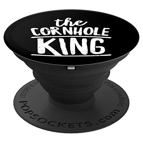 Cornhole King Funny Bean Bag Toss Gift 4th of July Tailgate PopSockets Grip and Stand for Phones and Tablets
