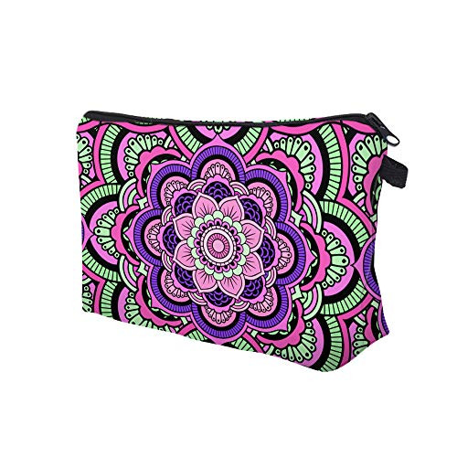 Cosmetic Bag Makeup bags for womenSmall makeup pouch Travel bags for toiletries waterproof Mandala Flowers Purple Cosmetic Bag Makeup bags for womenSmall makeup pouch Travel bags for toiletries waterproof Mandala Flowers Purple
