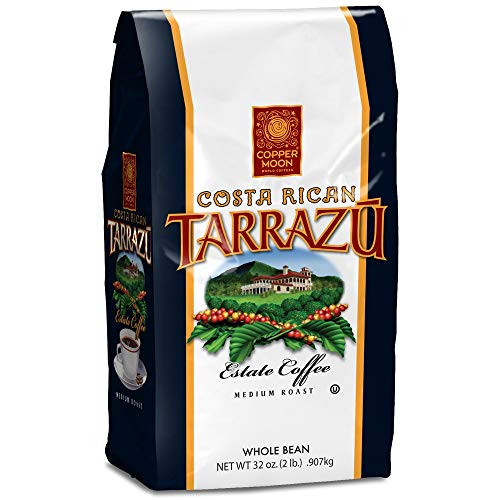 Copper Moon Costa Rican Tarrazu Estate Whole Bean Coffee Medium Roast 32 Ounce