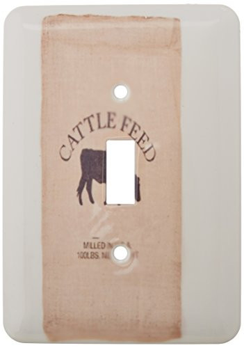 3dRose lsp1510921 Country Burlap Feed Bag Single Toggle Switch