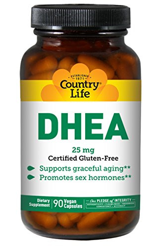 Country Life  Dhea Dehydroepiandrosterone 25 mg 90 Capsules