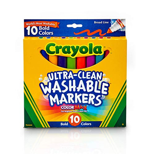 Crayola Ultraclean Broadline Bold Markers 10 Count Crayola Ultraclean Broadline Bold Markers 10 Count