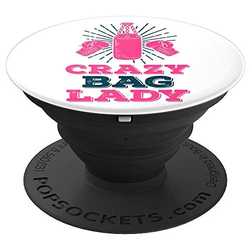 Crazy Bag Lady Kickboxer Punching Bag Funny Kickboxing White PopSockets Grip and Stand for Phones and Tablets Crazy Bag Lady Kickboxer Punching Bag Funny Kickboxing White PopSockets Grip and Stand for Phones and Tablets