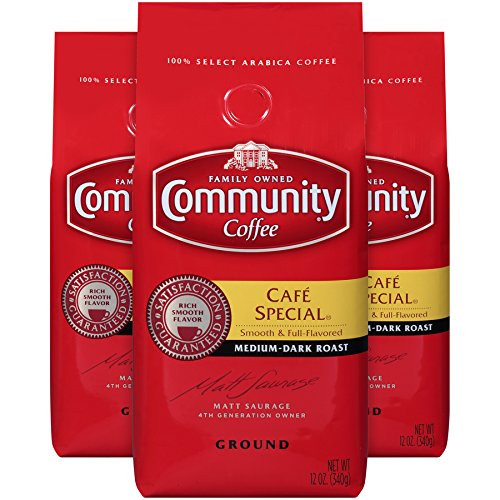 Community Coffee Cafe Special Medium Dark Roast Premium Ground 12 Oz Bag 3 Pack Full Body Rich Flavorful Taste 100 Select Arabica Coffee Beans Community Coffee Cafe Special Medium Dark Roast Premium Ground 12 Oz Bag 3 Pack Full Body Rich Flavorful Taste 100 Select Arabica Coffee Beans