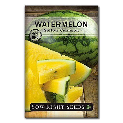 Sow Right Seeds  Yellow Crimson Sweet Watermelon Seed for Planting  NonGMO Heirloom Packet with Instructions to Plant a Home Vegetable Garden  Great Gardening Gift 1