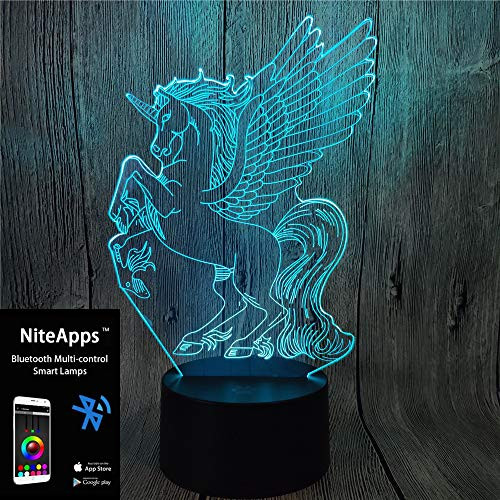 3D Unicorn Night Light, Unicorn Lamp, Kids Night Light Multi-Colors Change with Phone of Tablet APP Control Optical Illusion Bedside Lamps As Gift Ideas for Boys and Girls Birthday Gifts 3D Unicorn Night Light, Unicorn Lamp, Kids Night Light Multi-Colors Change with Phone of Tablet APP Control Optical Illusion Bedside Lamps As Gift Ideas for Boys and Girls Birthday Gifts