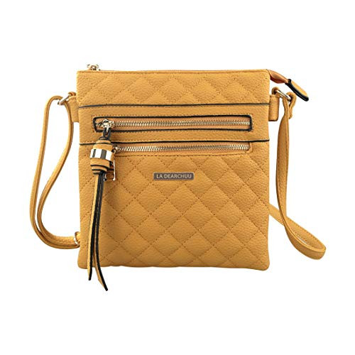 Crossbody Purse for Women Small Crossbody Bag Shoulder Bag with Tassel Lightweight Multi Pocket Adjustable Strap Yellow2