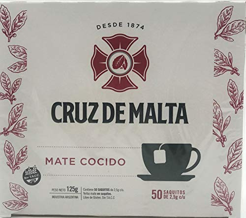 Cruz de Malta Mate Cocido  Yerba Mate  50 Tea Bags