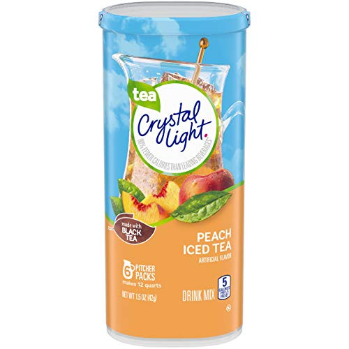 Crystal Light Peach Iced Tea Drink Mix 72 Pitcher Packets 12 Packs Of 6