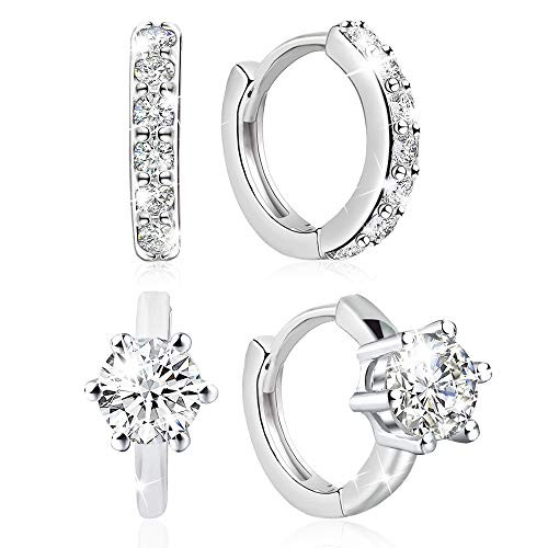 Cubic Zirconia Cartilage Hoop Earrings Sterling Silver Hypoallergenic Crystal Cartilage Hoop Earrings Set Small CZ Hoop Huggies Earrings Rhinestones Hoop Earrings for Women Girls Teens Cubic Zirconia Cartilage Hoop Earrings Sterling Silver Hypoallergenic Crystal Cartilage Hoop Earrings Set Small CZ Hoop Huggies Earrings Rhinestones Hoop Earrings for Women Girls Teens