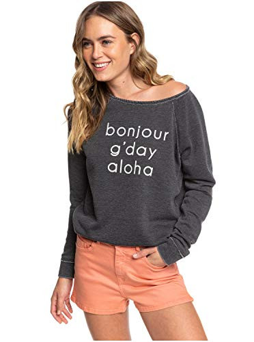Roxy Junior s Pacific Highway Crewneck Fleece Anthracite S