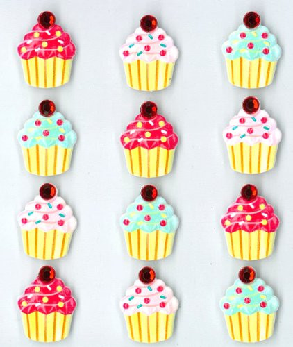 Jolee s Boutique Cabochons Dimensional Stickers Cupcakes