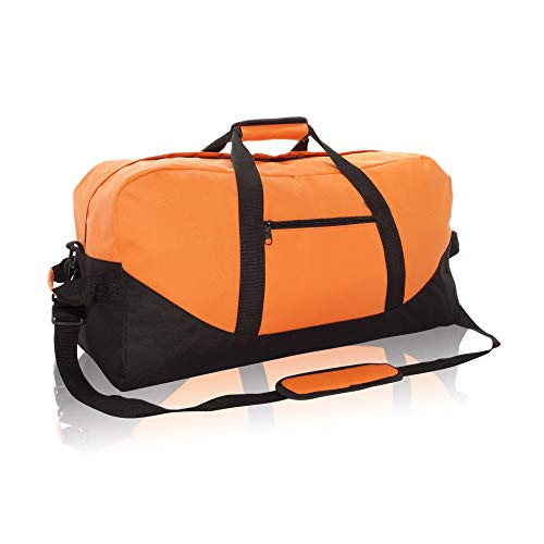 DALIX 25  Big Adventure Large Gym Sports Duffle Bag in Orange