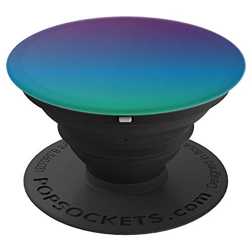 Dark Teal Design Purple Blue Ombre Gradient Aesthetic Sunset PopSockets Grip and Stand for Phones and Tablets
