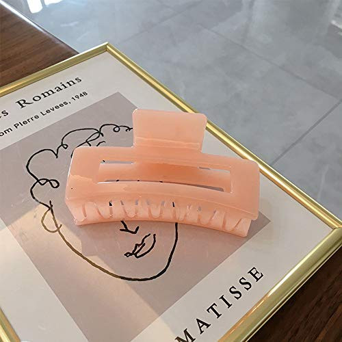 DAWEIF Rectangle Hair Claws Solid Color Plastic Hair Grab Clips Women Girls Hair Accessories Ponytail Holder DAWEIF Rectangle Hair Claws Solid Color Plastic Hair Grab Clips Women Girls Hair Accessories Ponytail Holder