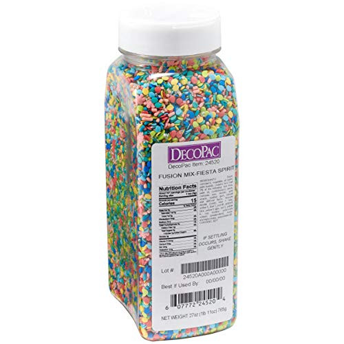 Decopac Fusion Mix Fiesta Spirit Cupcake Cake Sprinkles Jimmies Quin