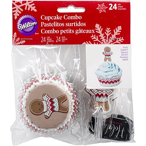 Wilton Christmas Holiday Sweet Swap Cupcake Combo Baking Cups and Picks