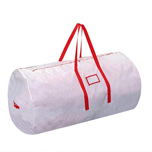 ProPik Xmas Tree Storage Bag  Fits Up to 7  Tall Disassembled Holiday Tree  52 X 30 X 30 Artificial Tree Container with Handles  Storage Case Box with Sleek Zipper White