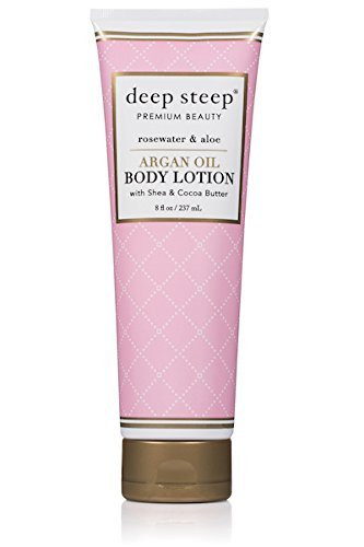 Deep Steep Argan Oil Body Lotion 8 Ounce Rosewater Aloe