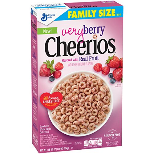 Cheerios Very Berry Cereal Box 18 5 oz