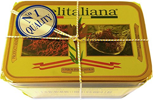 Delitaliana Spanish Saffron Tin 10Gram All Red Coupe Quality Threads Category I Pure Saffron Filaments Delitaliana Spanish Saffron Tin 10Gram All Red Coupe Quality Threads Category I Pure Saffron Filaments