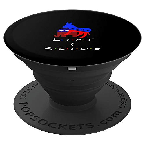Democrats Donkey over Republicans Elephant Lift Slide Dirty PopSockets Grip and Stand for Phones and Tablets