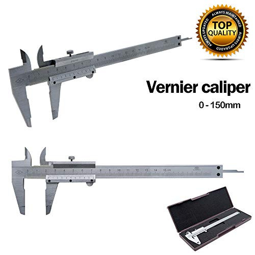 Vernier Caliper  MASO 150mm 6 inch Metric  Imperial Vernier Caliper Micrometer Durable Stainless Steel Measuring Tool Caliper for Precision Measurements