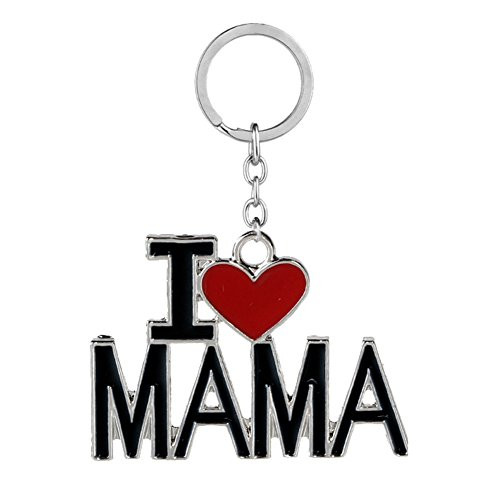 Family Member Gift for Mom Mother I Love Mama Keychains Key Ring Jewelry for Mother s Day Birthday from Daughter Son