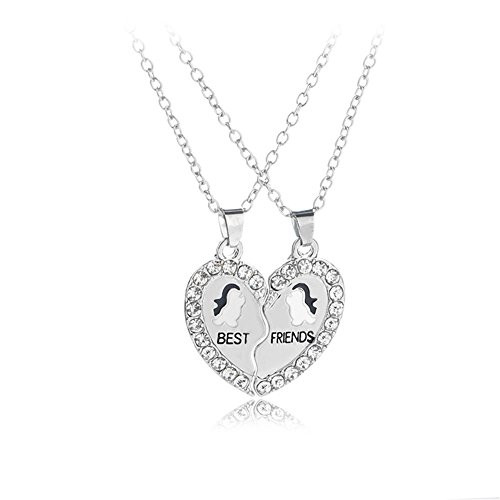 Best Friends Necklaces Set Heart Best Friend Gifts for Teen Girls BFF Friendship Necklaces for 2 Best Friends Necklaces Set Heart Best Friend Gifts for Teen Girls BFF Friendship Necklaces for 2