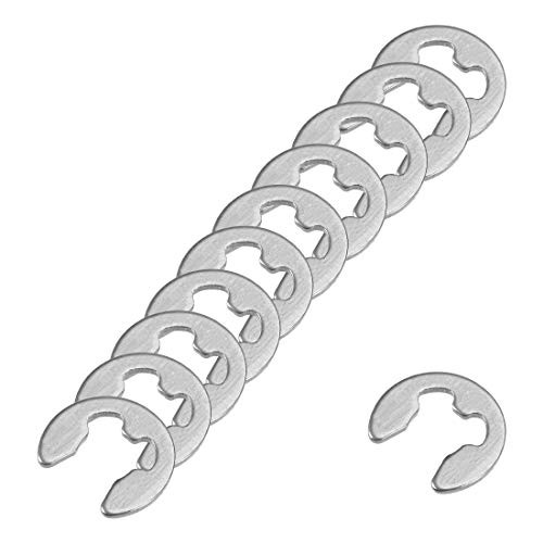 uxcell 8mm External Circlips CClip Retaining Shaft Snap Rings 304 Stainless Steel 100pcs