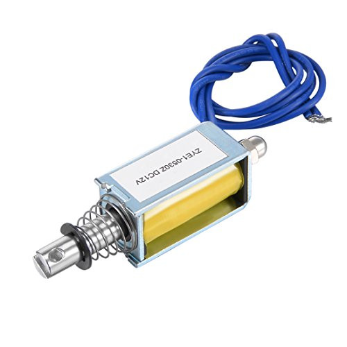 uxcell DC 12V 6N 10mm Stroke Push Pull Type Open Frame Solenoid Electromagnet ZYE1Tau0530Z