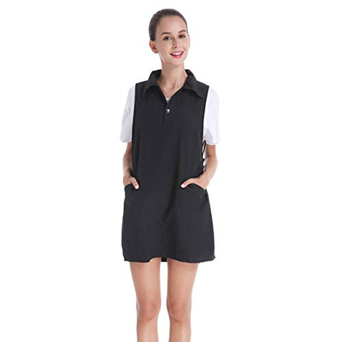 YUENA CARE Salon Apron Hair Stylist Smocks Vest Barber Shop Collar Hair Cutting Hairdresser Hairstylist Apron with Pockets