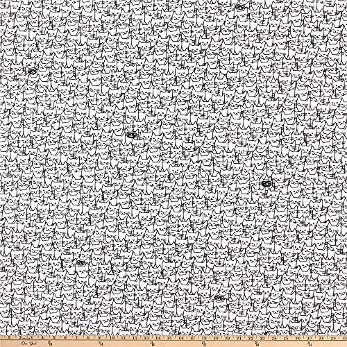 Whistler Studios 108   Quilt Back Packed Cats White Quilt Fabric