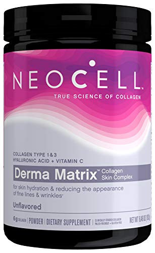 NeoCell Derma Matrix Collagen Skin Complex Powder Collagen Types 1  3  Gluten Free  NonGMO Unflavored  6 46 Ounces Package May Vary