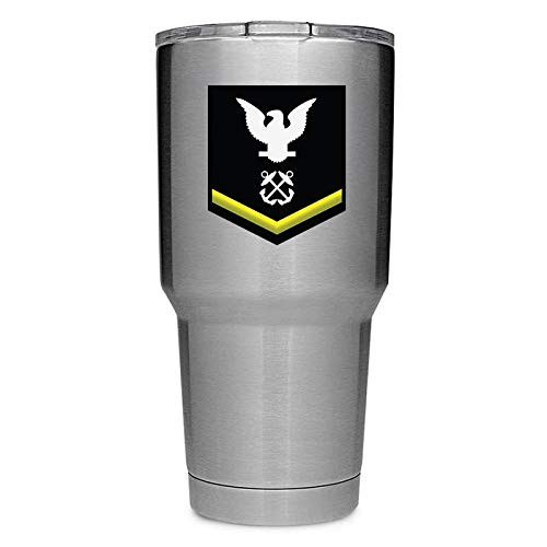 DHDM Designs Navy E4 PO3 Petty Officer 3rd Class Sleeve Good Conduct 3Inch Rank 2Pack Stickers  Stickers ONLY Cup NOT Included  Laminated with UV Protective Laminate  PD3137