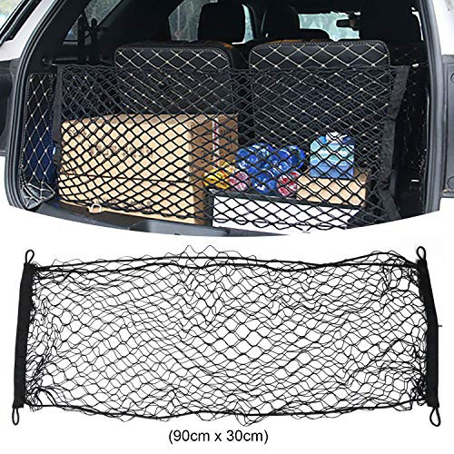 Dibanyou Rear Cargo Trunk Storage Organizer Net for Car Plus mounting Points