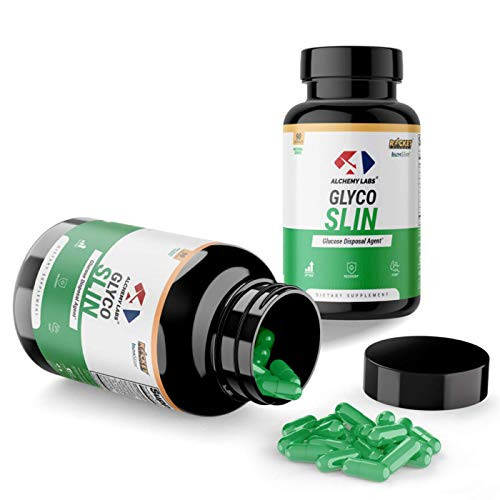 Alchemy Labs  GlycoSlin  Glucose Disposal Agent Supplement  Control Carbs Reduce Fat Gain Blood Sugar Bitter Melon Cinnamon Extract L Glutathione  90ct Pills
