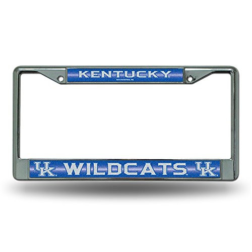 NCAA Rico Industries Bling Chrome License Plate Frame with Glitter Accent Kentucky Wildcats NCAA Rico Industries Bling Chrome License Plate Frame with Glitter Accent Kentucky Wildcats