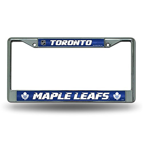 NHL Toronto Maple Leafs Bling Chrome License Plate Frame with Glitter Accent