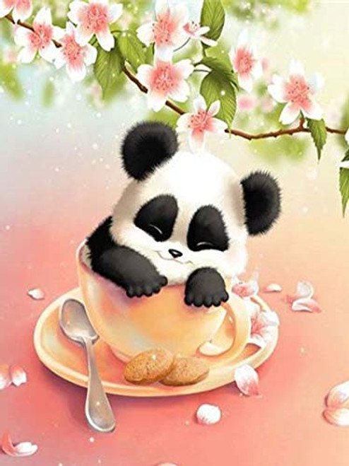 DIY 5D Diamond Painting Sleepy Panda Kits Painting Cross Stitch Full Drill Crystal Rhinestone Embroidery Pictures Arts Craft for Home Wall Decor Gift