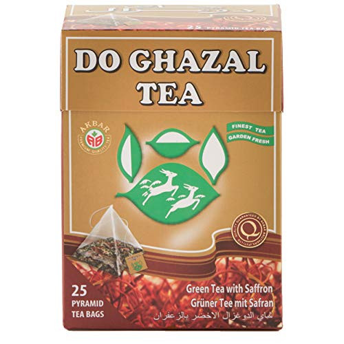 Do Ghazal Green Tea With Saffron 25 Pyramid Tea Bags
