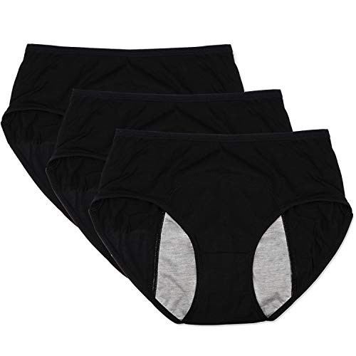 Funcy Women Menstrual Period Protective Panties Leakproof Brief Postpartum Bleeding Underwear3Black Medium Funcy Women Menstrual Period Protective Panties Leakproof Brief Postpartum Bleeding Underwear3Black Medium