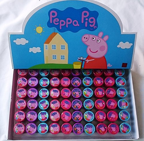 60 pcs Peppa Pig Self Inking Stamper Pencil Topper The Cuties Party Favors Bag Filler