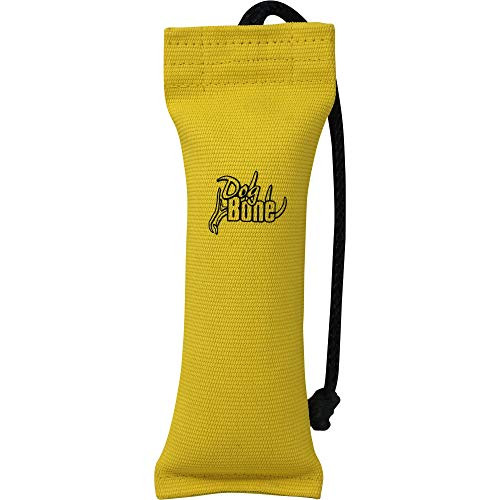 Dog Bumper Training Dummy for Hunting Dog Training  Dog Training Supplies for Hunting Dog Training Duck Dog Size Indestructible Firehose Floating Dog Toy Yellow Standard 12in